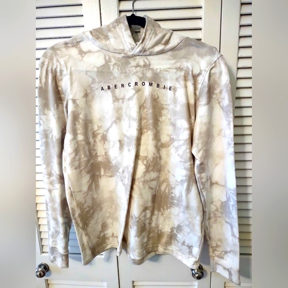 Abercrombie & Fitch Other - Abercrombie & Fitch Kids Girls Pullover Hoodie size 13/14 Tan & Cream Tie Dye